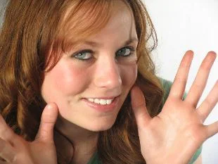 Teen girl playing a game