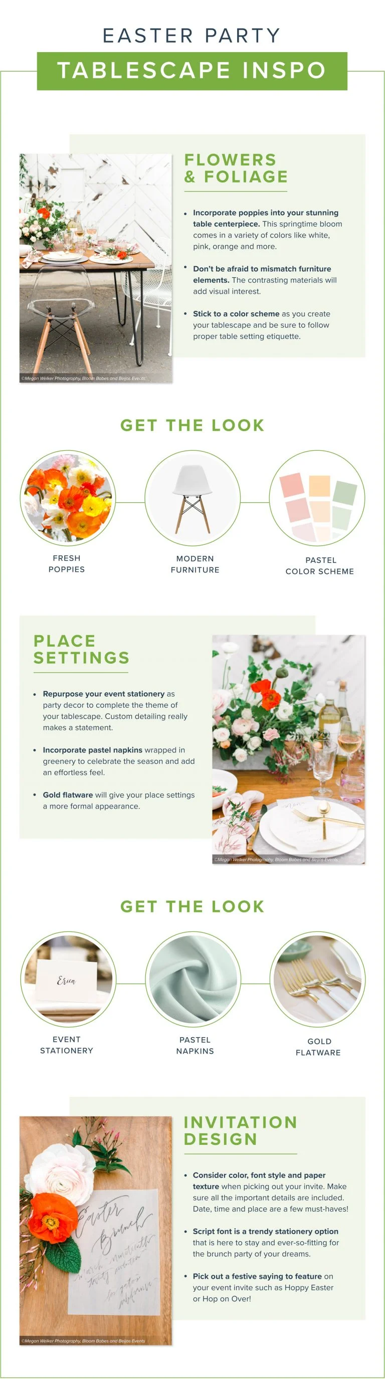 infographic from ProFlowers showing easter party entertainment ideas