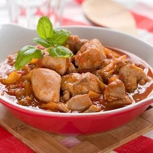 steaming hot comfort food fresh out of the crock pot - chicken provencal slow cooker recipe.